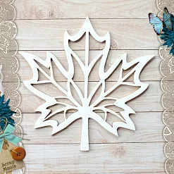 Чипборд "Школьный вальс. Шейкер. Кленовый лист большой" (ScrapMania) Чипборд "Школьный вальс. Шейкер. Кленовый лист большой" (ScrapMania)