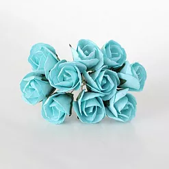 Букет больших роз с полураскрытым бутоном "Бирюзовый", 10 шт (Craft) Букет больших роз с полураскрытым бутоном "Бирюзовый", 10 шт (Craft)