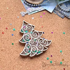 Шейкер "Фономикс. Новогодний. Ажурная елка маленькая", 7,2х7,7 см (ScrapMania)