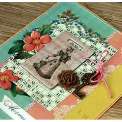 Набор для изготовления двух открыток и ярлычка "Яркий" (ScrapBerry's)