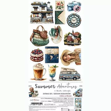 Набор бумаги 30х15 см "Summer adventure. Flowers", 18 листов (CraftO'clock)