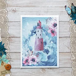 Тканевая карточка "Море, я скучала. Маяк" (ScrapMania)