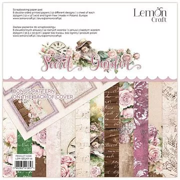 Набор бумаги 30х30 см "Secret Garden", 6 листов (Lemon Craft)