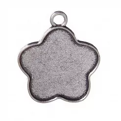 Основа под кабошон "Пряник", цвет черненое серебро