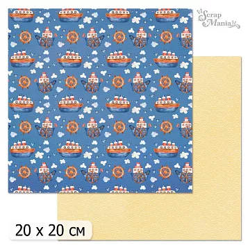 20х20 Бумага "Морячок. Дизайн 1" (ScrapMania, 210 284)