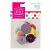 Набор картонных пуговиц "Spots & stripes. Яркие оттенки" (DoCrafts)
