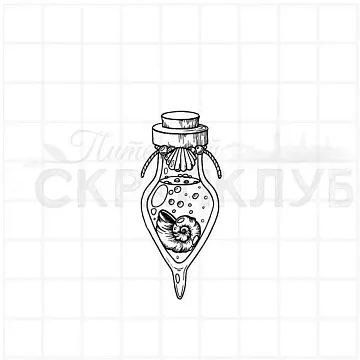 Штамп "Раковина улитки", 2,5х5 см (Скрапклуб)