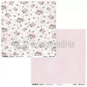 Бумага 30х30 "Pink Roses 07/08" (ScrapAndMe)