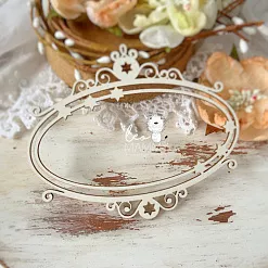 Украшение из чипборда "Рамочка со звездочками" (LeoMammy)