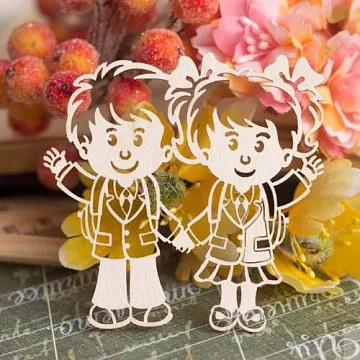 Чипборд " Мальчик и девочка", 6,4х6,4 см (Fantasy)