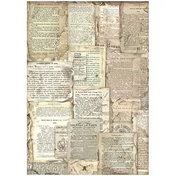 Бумага А4 "Рисовая. Vintage Library" (Stamperia)