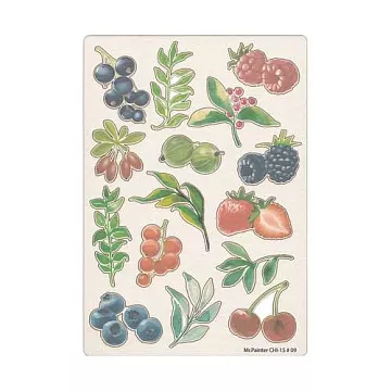 Набор украшений из чипборда "Цветной. Лесные ягоды" (Mr.Painter)