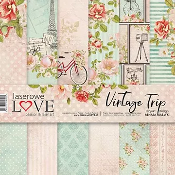 Набор бумаги 30х30 см "Vintage Trip", 6 листов (Laserowe LOVE)