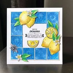 Штамп "Цветы лимона", 2х3,5 см (Скрапклуб)