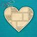 Заготовка для фоторамки 30х26 см "Сердце" (CraftStory)