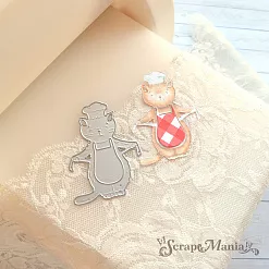 Нож "Усатый поваренок. Кот в фартуке" 7х5 см (ScrapMania)