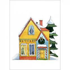 Тканевая карточка "Елочка в окошке" (ScrapMania) Тканевая карточка "Елочка в окошке" (ScrapMania)