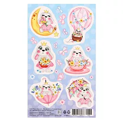 Наклейки 10х16 см "Зайка. Зонтик" Наклейки 10х16 см "Зайка. Зонтик"