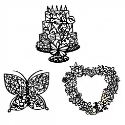 Набор бархатных вырубок "Праздник" (АртУзор)