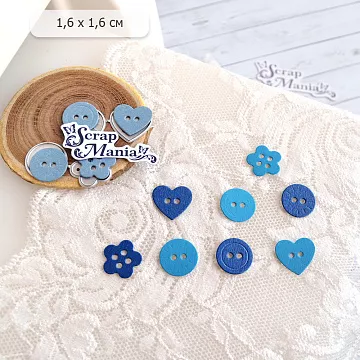 Нож "Пуговки. Сердечко", 1,6х1,6 см (ScrapMania)