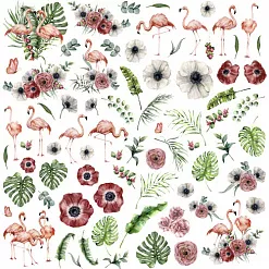 Бумага "Роскошный фламинго. Картинки" (ScrapMania)