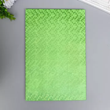 Лист фоамирана 20х30 см "Голограмма. Зеленый салат", 2 мм (АртУзор)