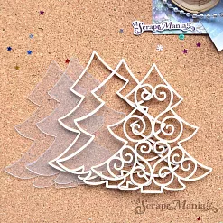 Шейкер "Фономикс. Новогодний. Ажурная елка большая", 9,5х10,2 см (ScrapMania)