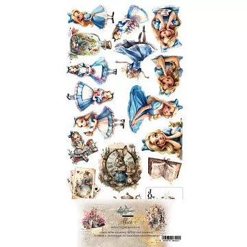 Набор бумаги 15х30 см "Alice. Для вырезания", 6 листов (Alchemy of Art)