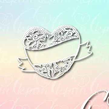 Чипборд "Сердце с рамкой", 8,4х6,1 см (LeoMammy)