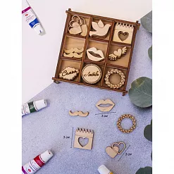 Набор деревянных украшений "Свадебный 2" (Орландо)