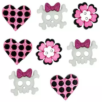 Набор пуговиц "Гламурный панк" (Dress It Up)