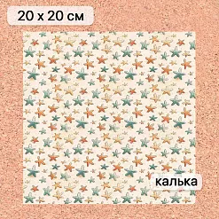 Калька 20х20 см "Маленький пират 16", плотность 110 гр/м2 (ScrapMania) Калька 20х20 см "Маленький пират 16", плотность 110 гр/м2 (ScrapMania)