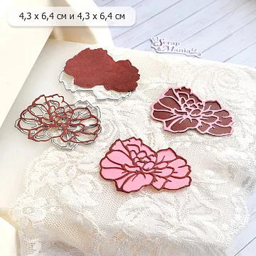 Нож "Пион пышный", 4,3х6,4 см (ScrapMania)