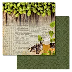 Набор бумаги 20х20 см "Пивная", 6 листов (ScrapMania)