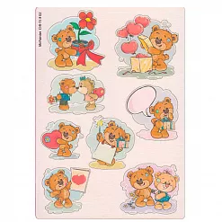 Набор украшений из чипборда "Цветной. Мишки 2" (Mr.Painter)