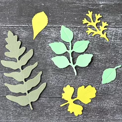 Набор вырубок "Полевые веточки", цвет горчично-салатовый (ScrapMania)