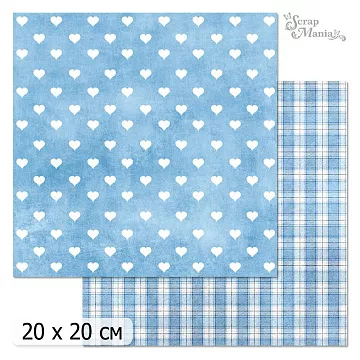 20х20 Бумага "Фономикс. Голубой. Дизайн 8" (ScrapMania)