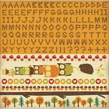 Набор наклеек 30х30 см "Tiny Woods" (Kaiser)