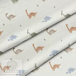 Отрез ткани 79х50 см "Акварельные дино" (Cotton)