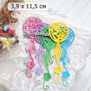 Нож "Воздушные шары. С цветами", 3,9х11,5 см (ScrapMania)