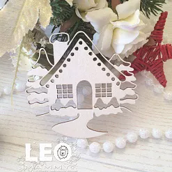 Чипборд "Зимний домик", 8,2 см (LeoMammy)