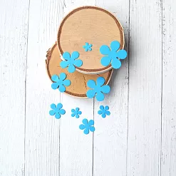 Набор вырубок "Лепестки", цвет бирюзовый (ScrapMania)