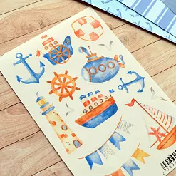 Набор наклеек А6 "Морячок. Полный вперед" (ScrapMania)
