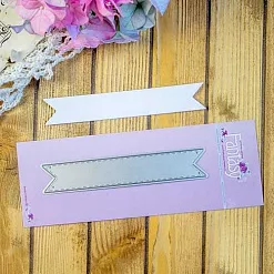 Нож для вырубки и тиснения "Флажок пустой. Средний" (Fantasy)