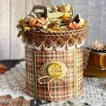 Скрапбукинг для начинающих. Вдохновение. Круглая коробочка "Дары осени"