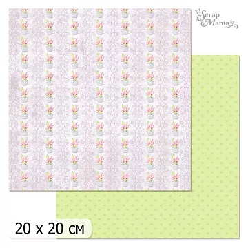 20х20 Бумага "Весенние тюльпаны. Дизайн 2" (ScrapMania)