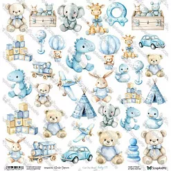 Бумага 30х30 см "Oh, Baby. Baby 01" (ScrapAndMe) Бумага 30х30 см "Oh, Baby. Baby 01" (ScrapAndMe)