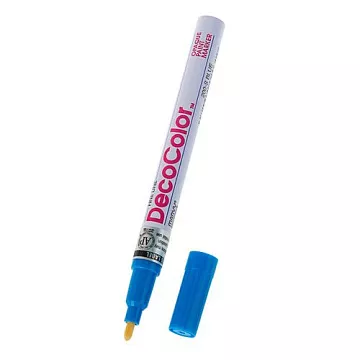 Маркер лаковый с круглым наконечником 1-2 мм, цвет синий (Marvy Uchida)