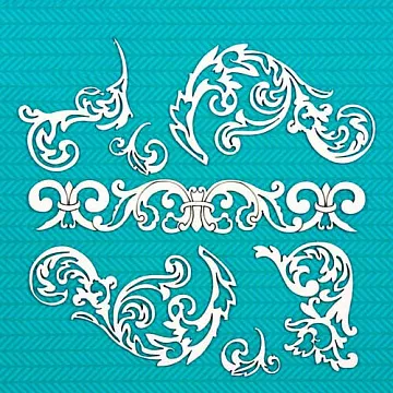 Набор украшений из чипборда "Винтажные завитки 2" (CraftStory)