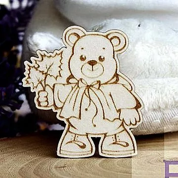 Украшение из чипборда "Мишка 268" (Fantasy)